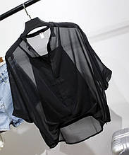 Комплект 2-ка: блузка + майка чорний