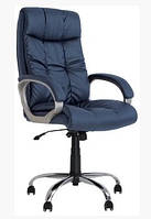 Кресло для компьютера Матрикс Matrix Anyfix CHR-68 Экокожа Eco-22, кресло руководителя синее Новый Стиль