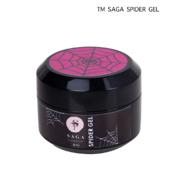 Гель-павутинка для нігтів Saga "Spider Gel", 8 мл (рожевий)