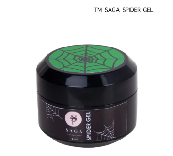 Гель-павутинка для нігтів Saga "Spider Gel", 8 мл (зелений)