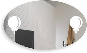 Дзеркало без рами Світильники з піскоструминним матовим малюнком овальне 1000х600 мм (БЦ-стіл ТМ)