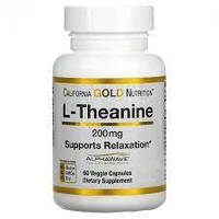 L-Theanine 200 mg California Gold Nutrition, 60 капсул