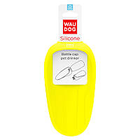 Поилка-насадка на бутылку для собак желтая - WAUDOG Silicone, 165х90 мм