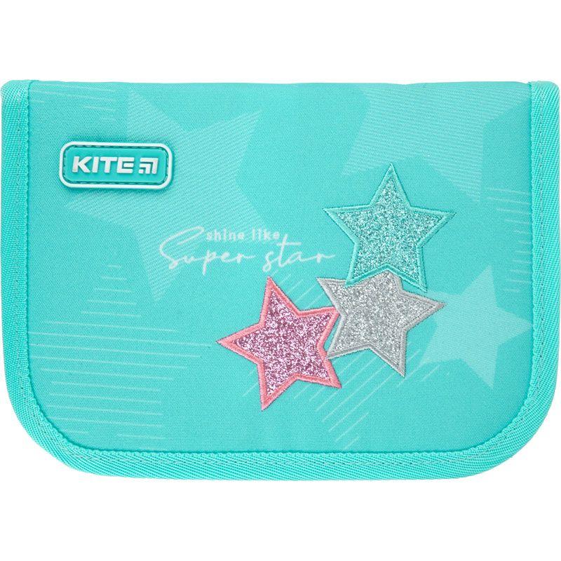 Пенал без наповнення Kite Super star K21-622-5 М'ятний із зірками
