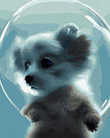 Картина по номерам Собака в мыльном пузыре (NIK-N233) 40 х 50 см