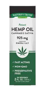Конопляна олія + Омега 3, 6, 9 Nature’s Truth Hemp Oil Cannabis sativa 925 мг 59 мл (уцінка термін по 8.23), фото 2