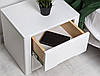 Приліжкова тумба "Орео" з дерева біла, фото 3