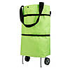 Сумка-візок на колесах 2 в 1, 46х27х12 см, Зелена / Складна сумка для покупок, фото 2