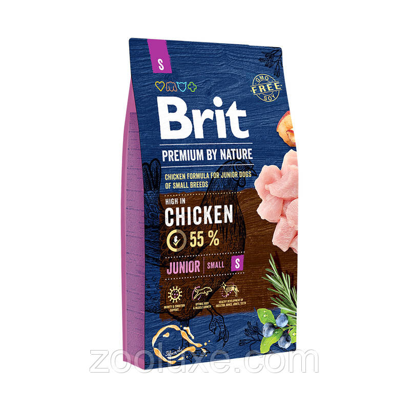 Brit Premium Junior S Chicken 8 кг / Брит Преміум Джуніор С Курка 8 кг — корм для собак