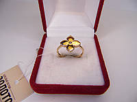 Золотое женское кольцо Луи Виттон. Размер 17 Без камней