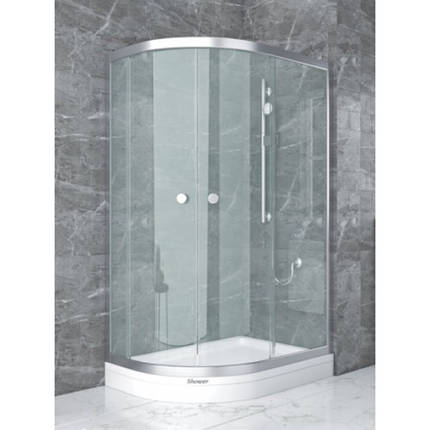 Душова кабіна Shower SATURN STN-062 R 120х80х190 см без піддону права розсувні двері матове скло 5мм, фото 1