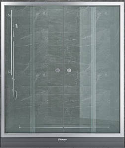 Душові двері SHOWART TITAN 2 180х170 см розсувні скло матове