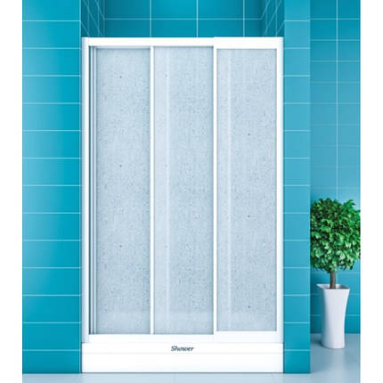 Душові двері Shower PLATON PLT-802 180х120 см розсувні скло матове, фото 1