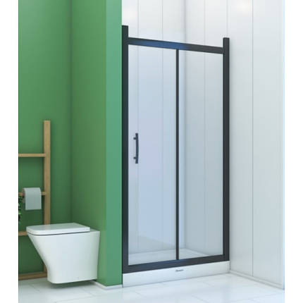 Душові двері Shower ICON ICN-782 200х120 см розсувні чорні скло матове, фото 1