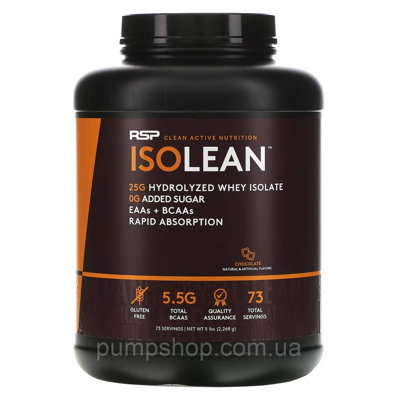 Гідролізований сироватковий ізолят RSP Nutrition IsoLean Hydrolyzed Whey Isolate 2268 г ( шоколад )