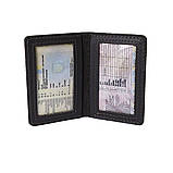 Шкіряна обкладинка для id паспорта, автодокументів GS чорна, фото 2