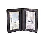 Шкіряна обкладинка для id паспорта і автодокументів GS коричнева, фото 2