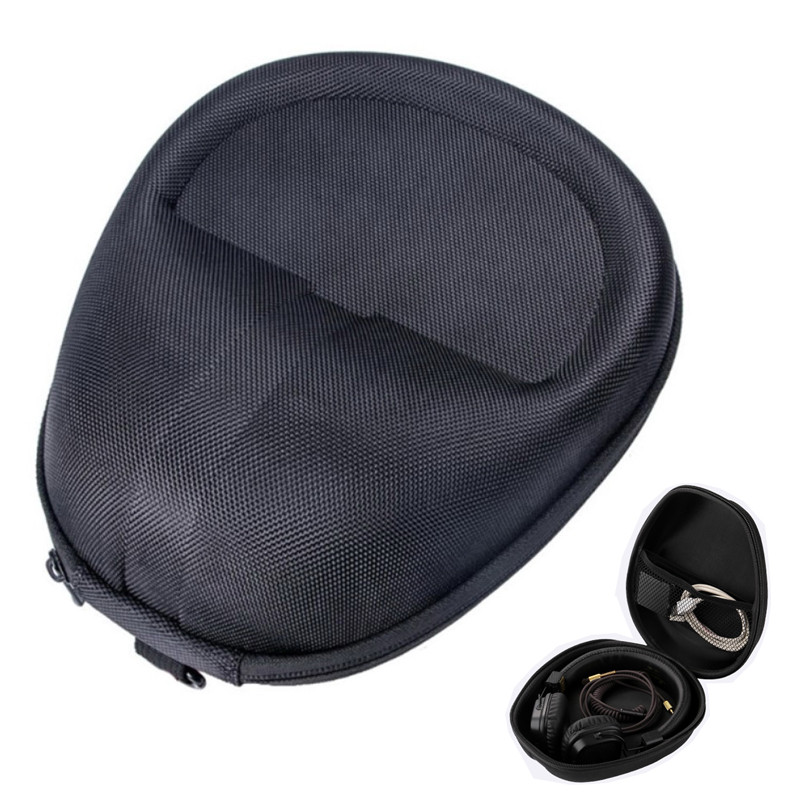 Чохол для навушників жорсткий Чорний 21*17*10 см. Кейс-футляр для зберігання навушників, фото 1