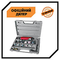 Шлифмашина пневматическая в чемодане 1/4" мини INTERTOOL PT- PT-1003 набор шлифовальных камней 10ед. Топ TSH