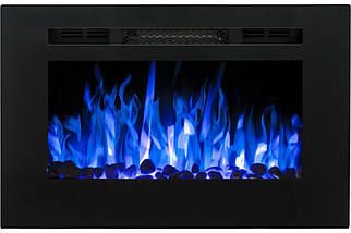 Декоративний електрокамін з обігрівом вбудовуваний Aflamo Majestic 32 настінний електричний камін 47 см, фото 2