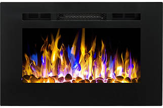 Декоративний електрокамін з обігрівом вбудовуваний Aflamo Majestic 32 настінний електричний камін 47 см, фото 4