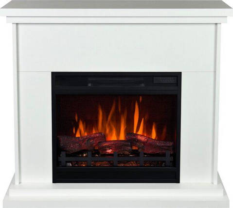 Декоративний електричний камін обігрівач з порталом, камінокомплект Aflamo LAGOS + LED 60 3D білий, 99 см, фото 1