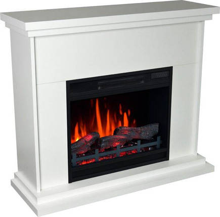 Декоративний електричний камін обігрівач з порталом, камінокомплект Aflamo LAGOS + LED 60 3D білий, 99 см, фото 2