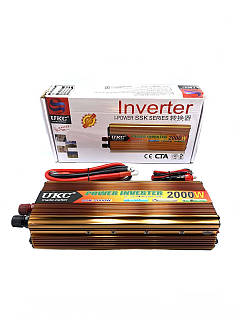 Перетворювач напруги інвертор UKC 2 кВт 2000Вт 12V 220V (SSK12V-2000W)