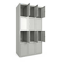 Шкаф (камера хранения) с ячейками металлический хозяйственный для хранения личных вещей М300/3-12