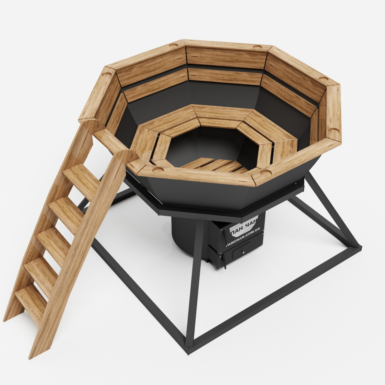 Чан на дровах Малий D=185 см, H= 85 см (2-4 чол.), фото 1