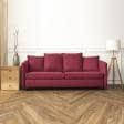 Мебельная ткань Замша для обивки, перетяжки мебели, стульев Красный георгин