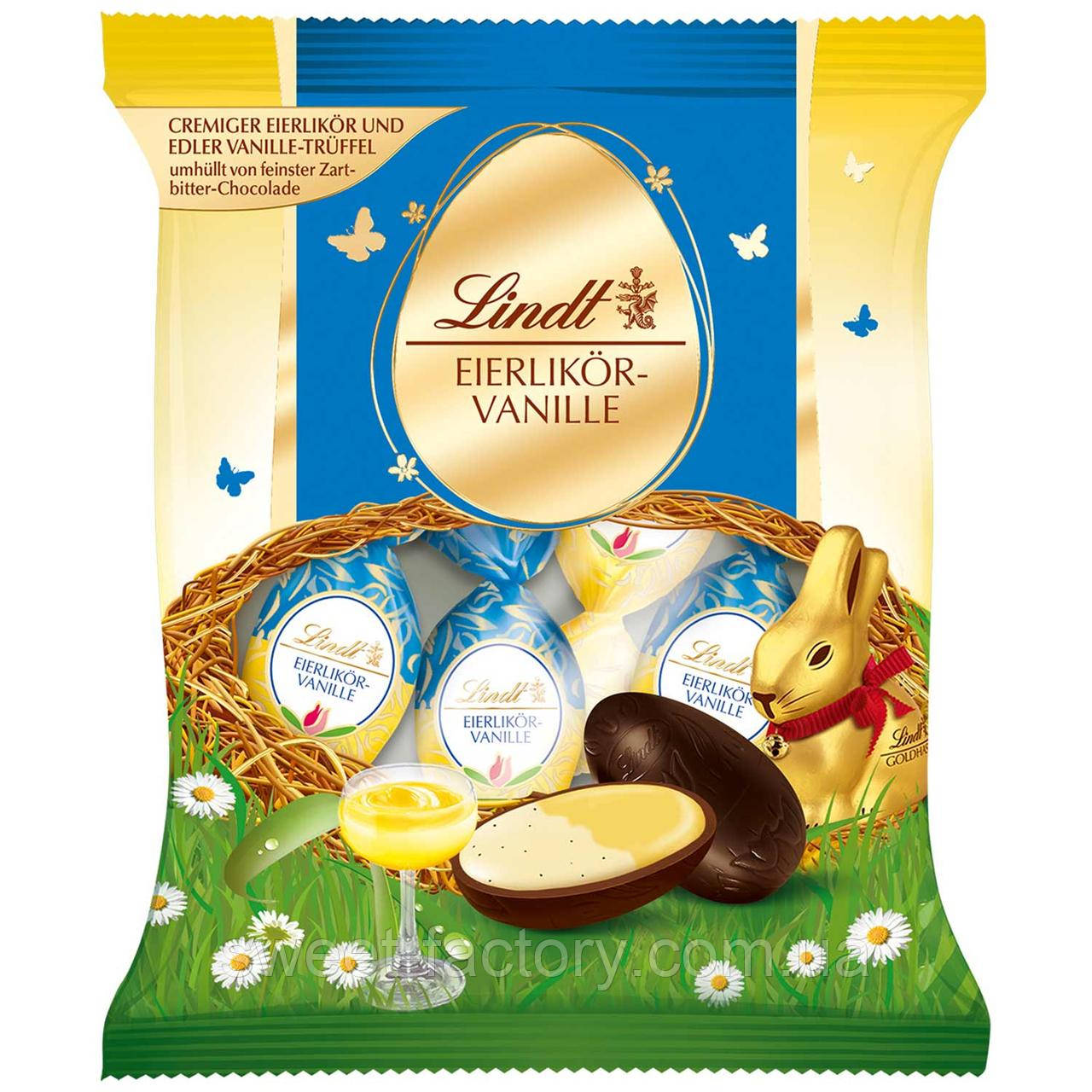 Шоколадні яйця Lindt Eggs Eierlikor Vanille 8s 90g