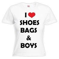 Футболка "I love shoes,bags,boys"