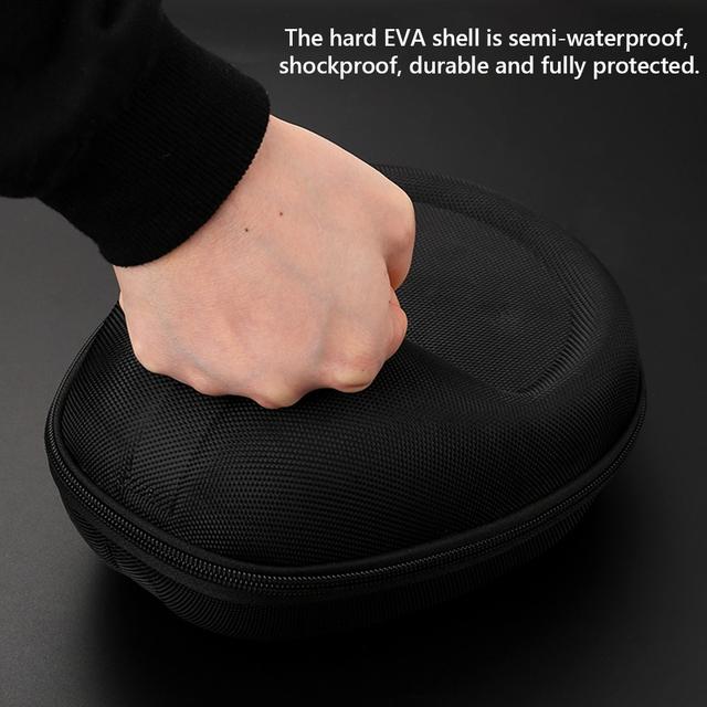 Чехол для наушников жесткий Черный фигурный