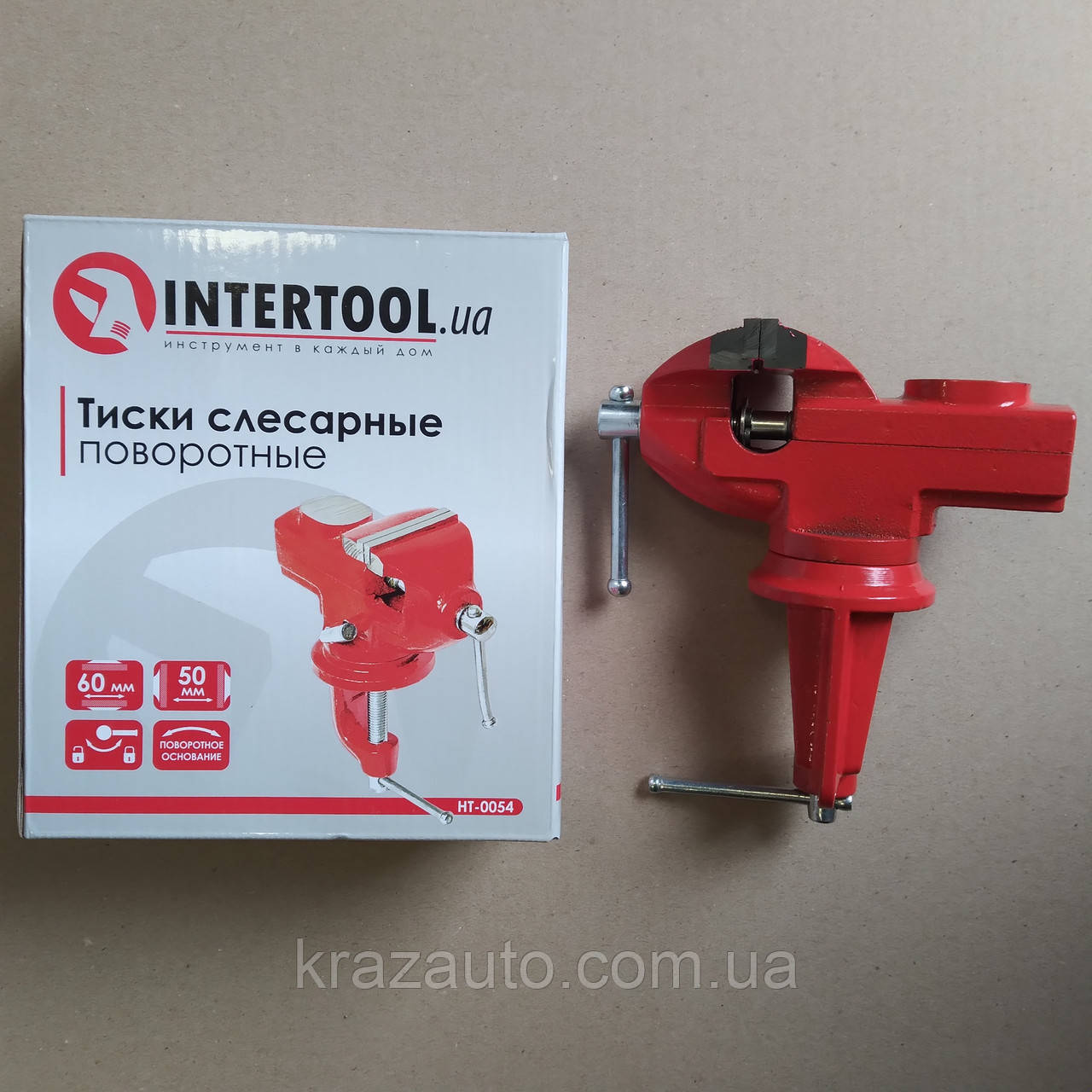 Лещата слюсарні поворотні 60 мм INTERTOOL HT-0054