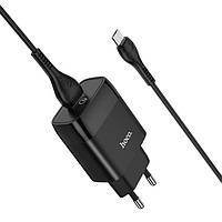 СЗУ Hoco C72Q Glorious single port QC3.0 charger (EU) (With Micro USB Cable) Black