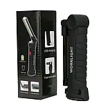 Ліхтар акумуляторний складаний для кемпінгу W-51-SMD+COB з магнітом і гаком для підвішування micro USB Чорний, фото 7