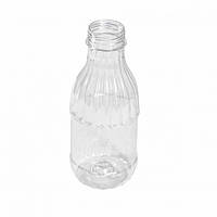 Пляшка PET прозора 500мл. із чорною кришкою Ø38мм.