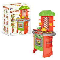 Гр Кухня №7 0847 (3) "Technok Toys", плита, полички, посуд, каструля, чайник, пательня, лопатки, в коробці