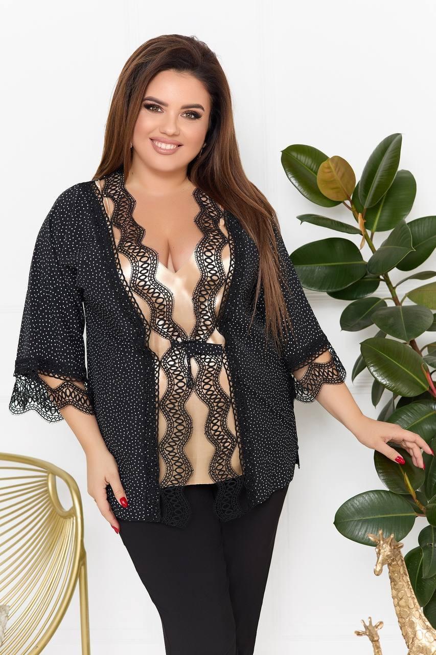 Жіноча сорочка з довгим рукавом софт на ґудзиках великі розміри