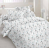 Бязь голд звезды голубые на белом для постельного белья пеленок подкладки