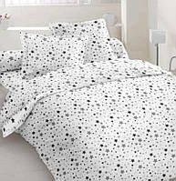 Бязь голд звезды серые на белом для постельного белья пеленок подкладки