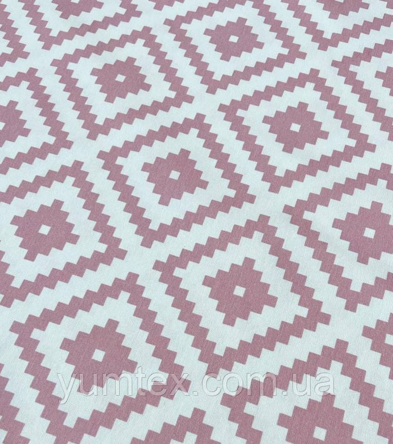 Тканина тефлон бавовна тканина для штор римської штор скатертини ромби рожеві