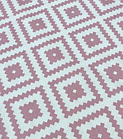 Тканина тефлон бавовна тканина для штор римської штор скатертини ромби рожеві