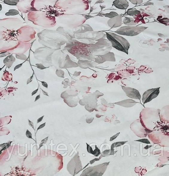 Тканина тефлонова бавовна тканина для штор римської штор скатертини квіти вишня сакура