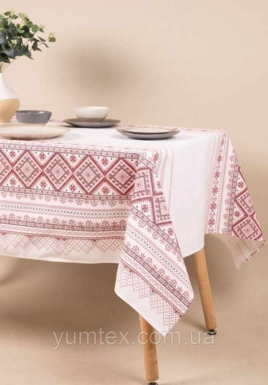 Скатертина ріжок бавовна Україна орнамент вишивка, фото 1