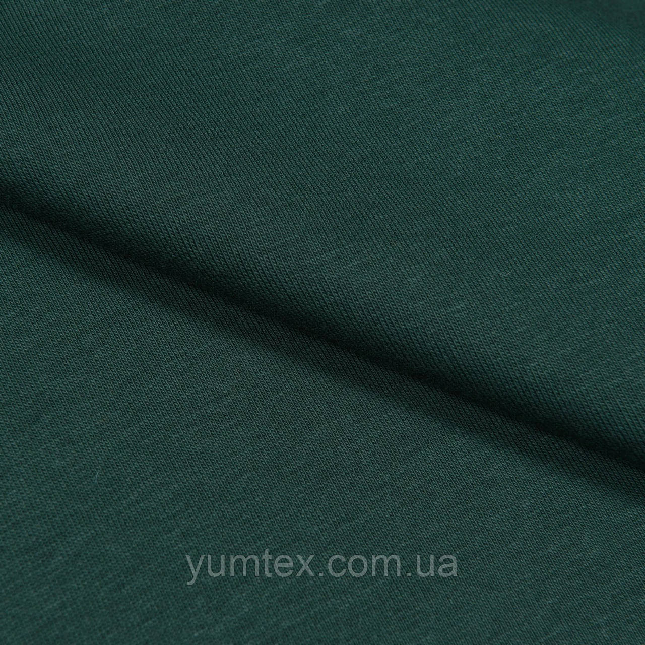 Тканина футер тринитка з начосом для костюмів спортивного одягу футболок спідниць суконь темно-зелена