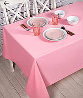 Скатерть тефлоновая водоотталкивающая хлопковая розовая