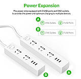 Подовжувач Power Strip Orico XCS-3A3U 3 розетки та 3 спідниці 1.5 метра, фото 3