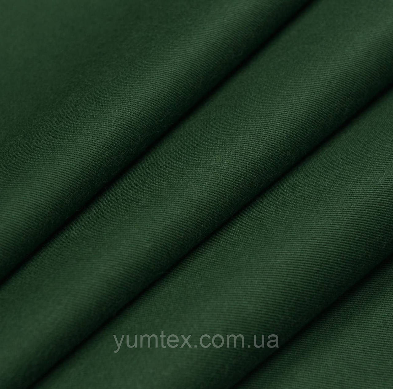 Тканина саржа бавовняна для сумок, чохлів, спецодягни, рюкзаків зелена